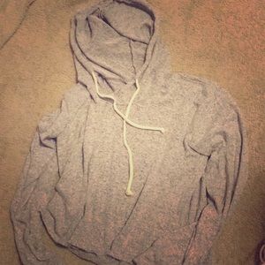 Gray cropped hoodie